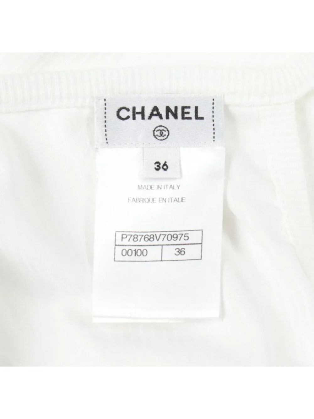 Chanel Blouse CC Logo Floral Lace Cropped Cotton